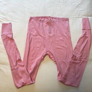 SKIMS Lace Pointelle Leggings in Bubble Gum size large